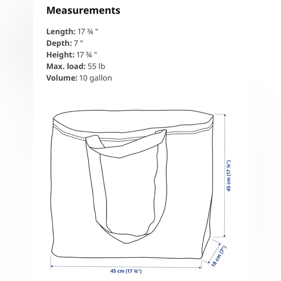 BRAND NEW FRAKTA 10 GALLON IKEA BAGS CAN USE THESE FOR ALMOST EVERYTHING! - Picture 12 of 13